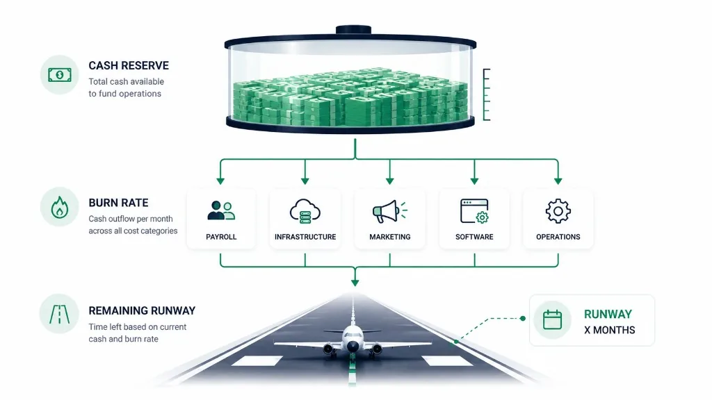 Runway vs. Burn Rate: Differences, Formulas, and Founder Decisions (2026)